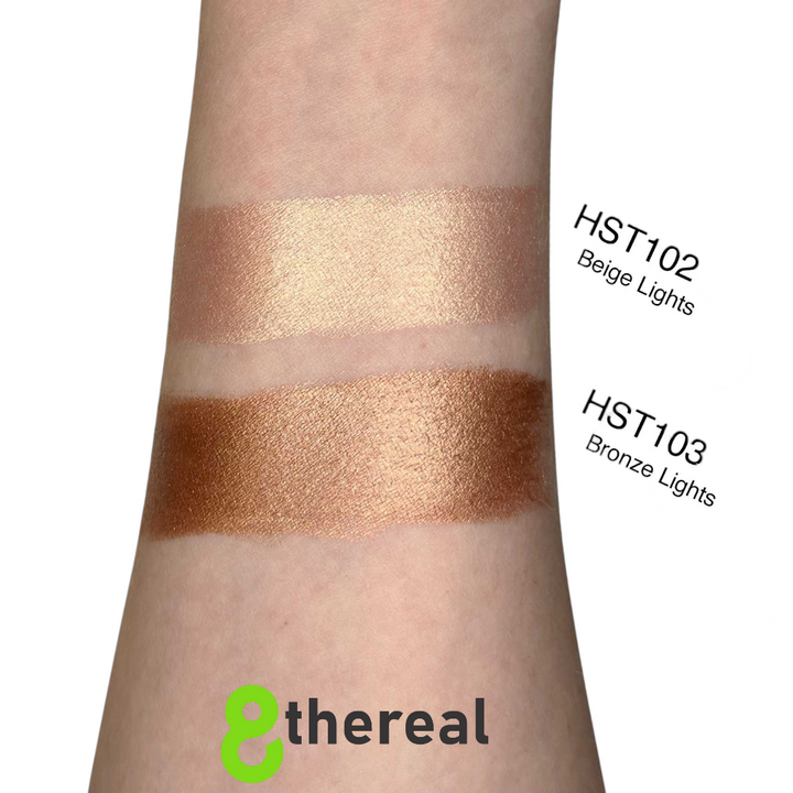 Highlighter Stick swatches showcasing luminous, shimmery shades with a smooth, blendable, and buildable formula for a radiant glow